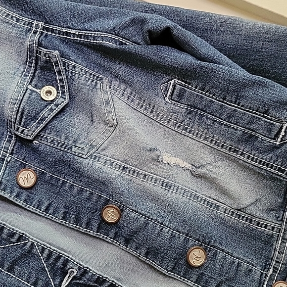 Distressed Jean Jacket - Picture 3 of 5